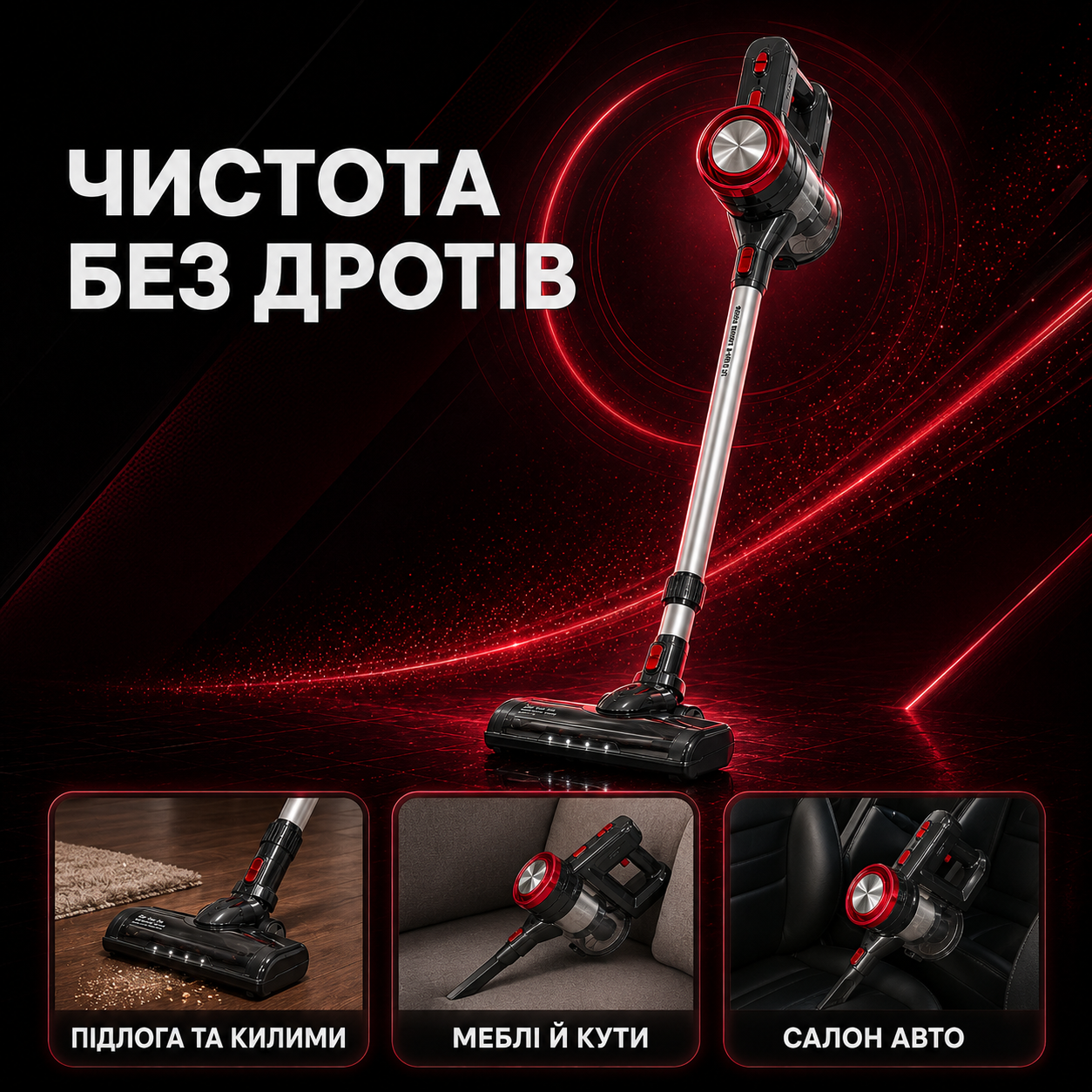 бездротовий пилосос Zip line top ZT-1506